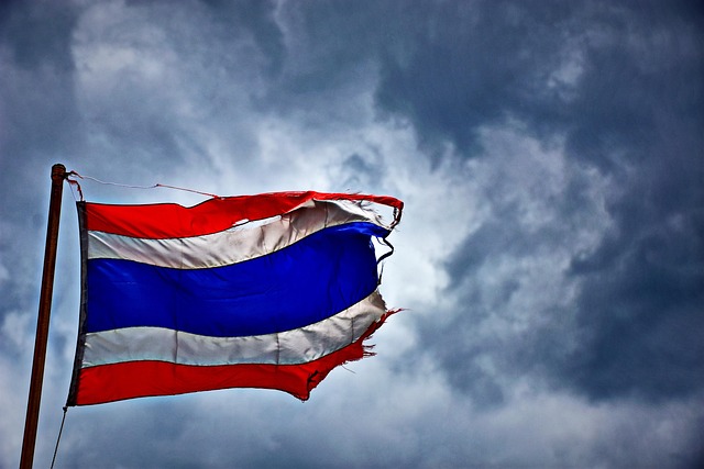 national flag, thailand, ayutthaya, sunny, nature, flag flyer, calm, flag, indigo, sky, cliff, cloud, bright, heaven, blue, school, skyline, overcast, blue sky, through, independence, sky high
